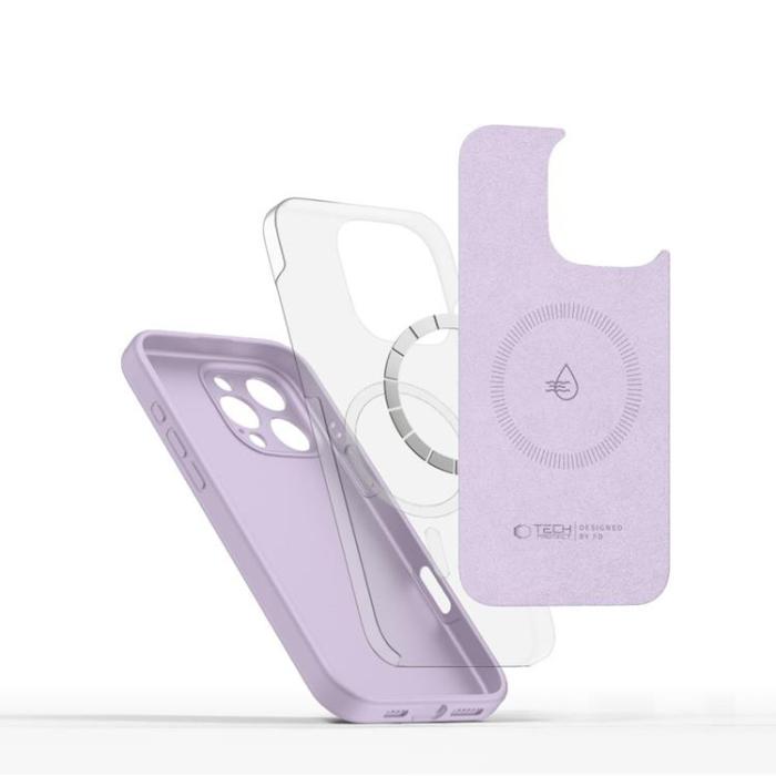 Tech-Protect - Tech-Protect iPhone 16 Pro Mobilskal Magsafe Liquid Silikon - Mauve