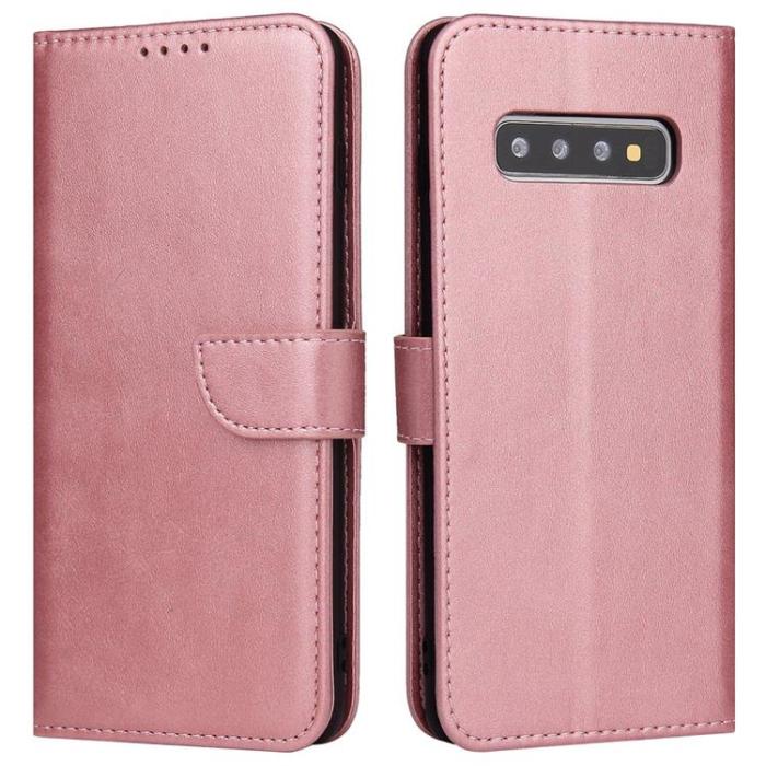 UTGATT5 - Magnet Elegant Kickstand Fodral Samsung Galaxy S10 Plus - Rosa