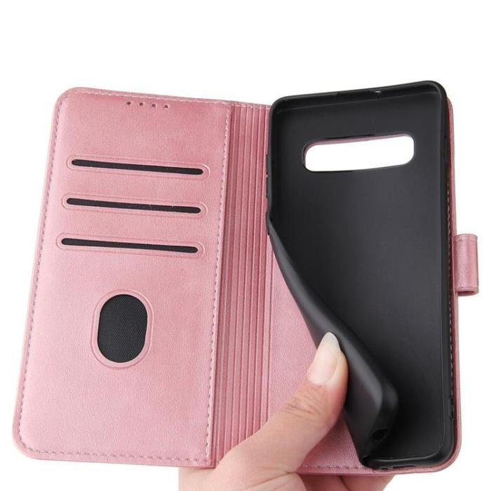 UTGATT5 - Magnet Elegant Kickstand Fodral Samsung Galaxy S10 Plus - Rosa