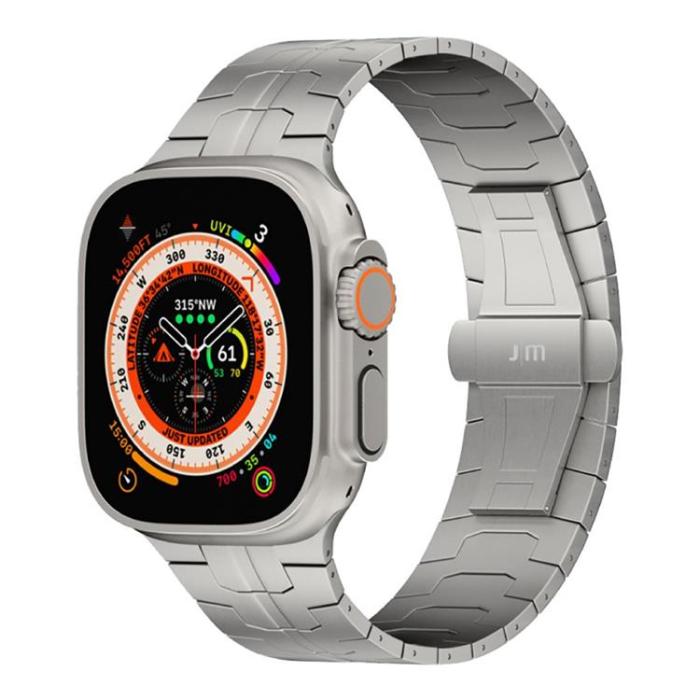 Just Mobile - Just Mobile Apple Watch Ultra 1/2 (49mm) Armband Titan - Silver