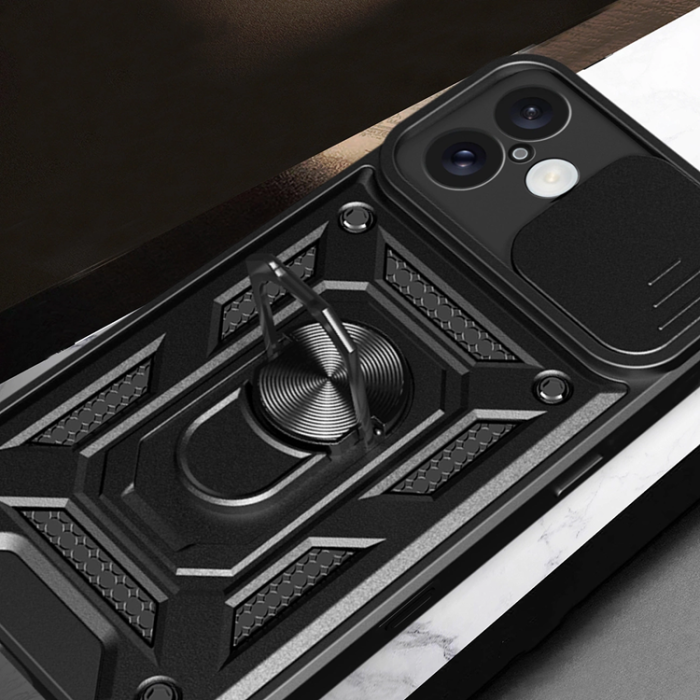 OEM - iPhone 16 Mobilskal Hybrid Armor Camshield - Svart