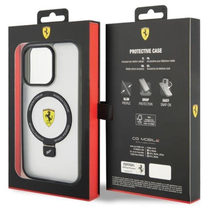 Ferrari - Ferrari iPhone 15 Pro Max Mobilskal Magsafe Ring Stand 2023