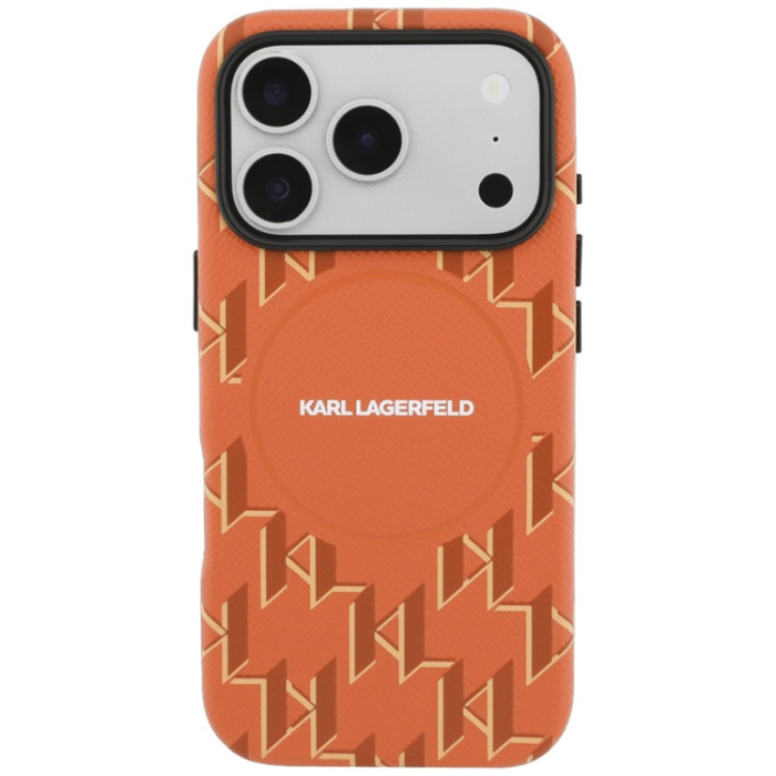 KARL LAGERFELD - Karl Lagerfeld Mobilskal till iPhone 17 Pro Max Magsafe Monogram logo - Orange