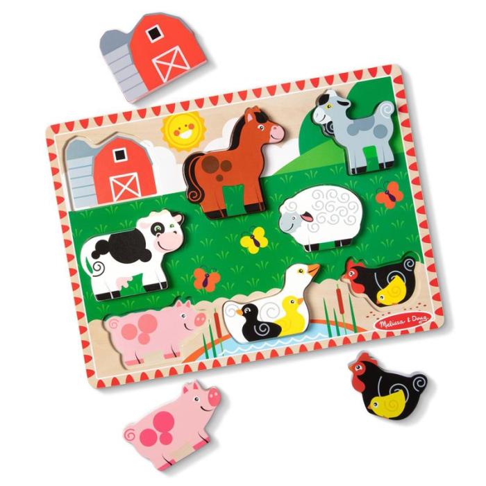 MND - MND Wooden Chunky Puzzle Farm