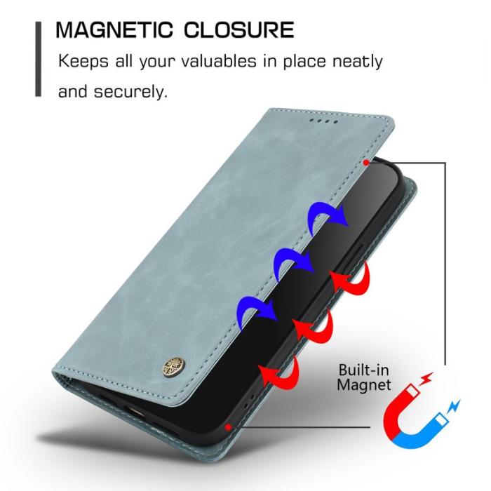 OEM - Plånboksfodral för Samsung Galaxy S26 Plus Konstläder RFID - Sjöblå