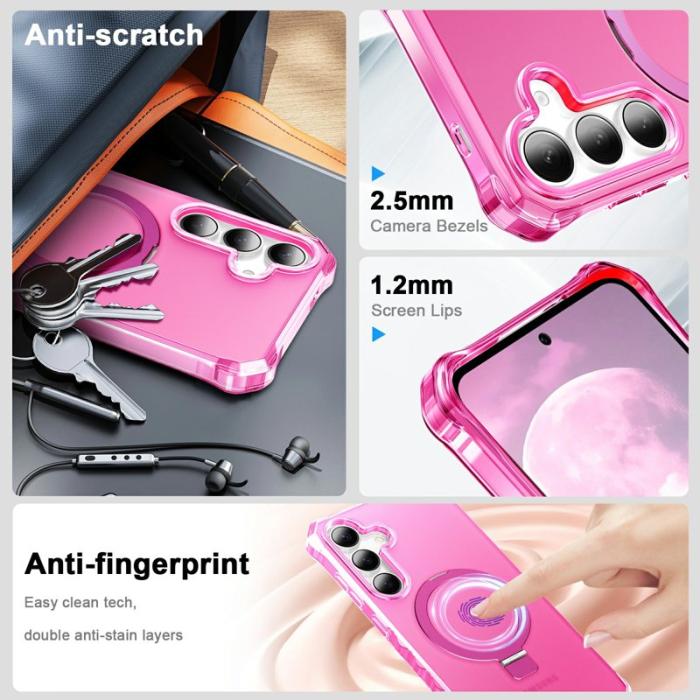 OEM - Mobilskal för Samsung Galaxy S26 Magnetiskt Kickstand - Rosa
