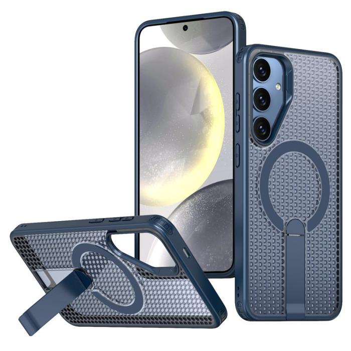 OEM - Mobilskal för Samsung Galaxy S26 Magnetiskt Kickstand TPU + PC - Blå
