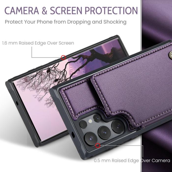 Caseme - CaseMe Mobilfodral för Samsung Galaxy S26 Ultra Konstläder RFID 5 kort - Lila