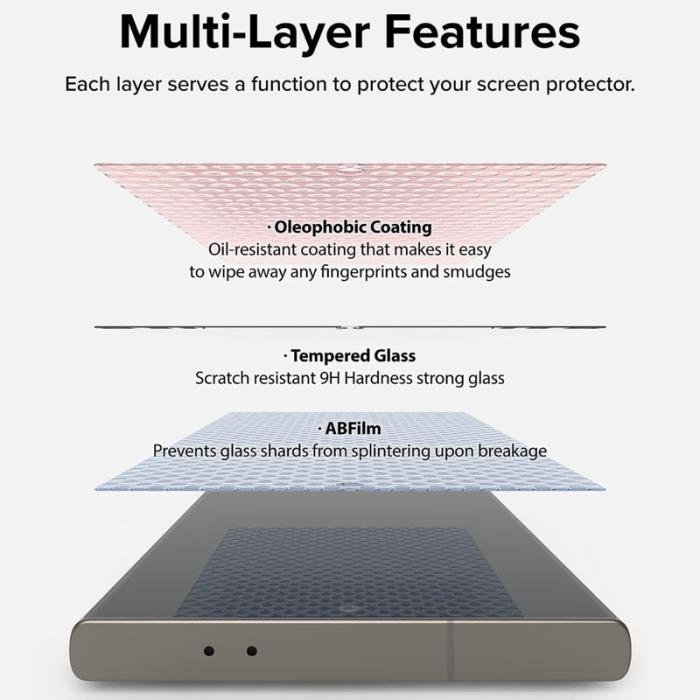 OEM - Skärmskydd för Samsung Galaxy S26 Ultra HD Klar Aluminium - Svart