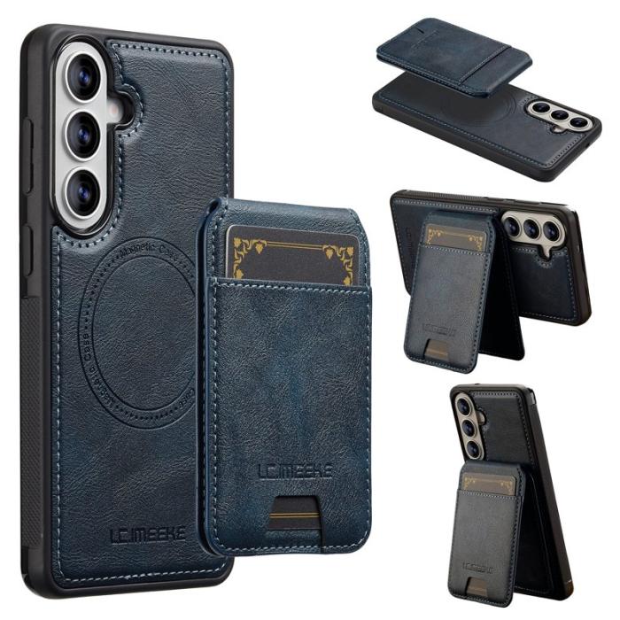 LC.imeeke - LC.IMEEKE Mobilskal för Samsung Galaxy S26 Plus Magnetiskt Konstläder - Blå