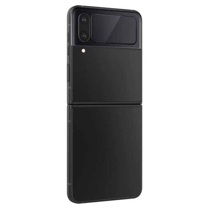 UTGATT - Spigen Galaxy Z Flip 4 Härdat glas EZ FIT + Gångjärnsfilm 2-PACK - Svart