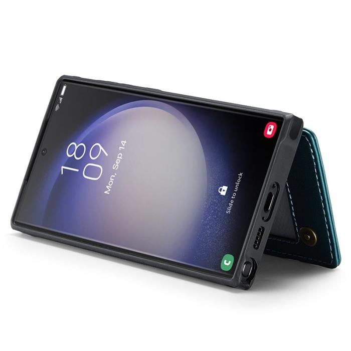 Caseme - CASEME C22 Samsung Galaxy S23 Ultra Fodral Konstläder Grön