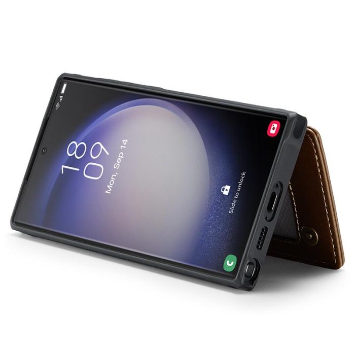 Caseme - CASEME C22 Samsung Galaxy S23 Ultra Fodral Konstläder brun