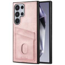 AZNS - AZNS K1 Series Samsung Galaxy S24 Ultra Fodral - KonstL&auml;der - Ros&eacute;guld