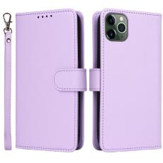 BETOPNICE - BETOPNICE iPhone 11 Pro Max Pl&aring;nboksfodral - Detachable Konstl&auml;der- Lila