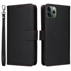 BETOPNICE - BETOPNICE iPhone 11 Pro Max Pl&aring;nboksfodral - Detachable Konstl&auml;der- Svart