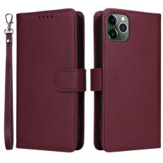 BETOPNICE - BETOPNICE iPhone 11 Pro Max Pl&aring;nboksfodral - Detachable Konstl&auml;der- Vinr&ouml;d