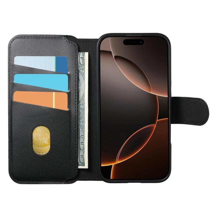 CASENEO - CASENEO iPhone 14 Pro Max Plånboksfodral Konstläder - Svart