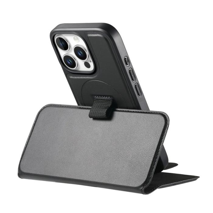 CASENEO - CASENEO iPhone 14 Pro Max Plånboksfodral Konstläder - Svart
