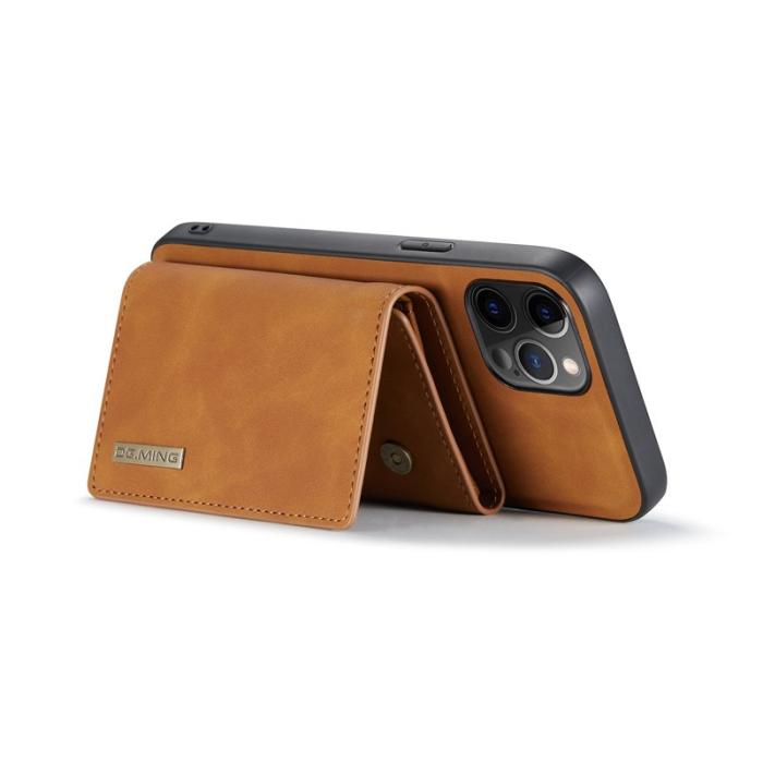 DG.MING - DG.MING M1 Series Plånboksfodral Konstläder TPU för iPhone 13 Pro - Brun