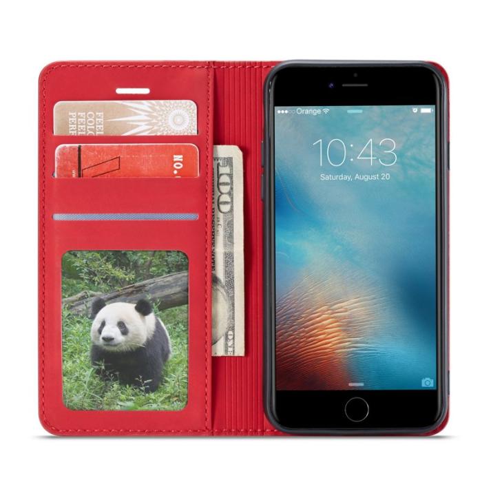 FORWENW - FORWENW Fantasy Series iPhone 7/8/SE Plånboksfodral Konstläder - Röd