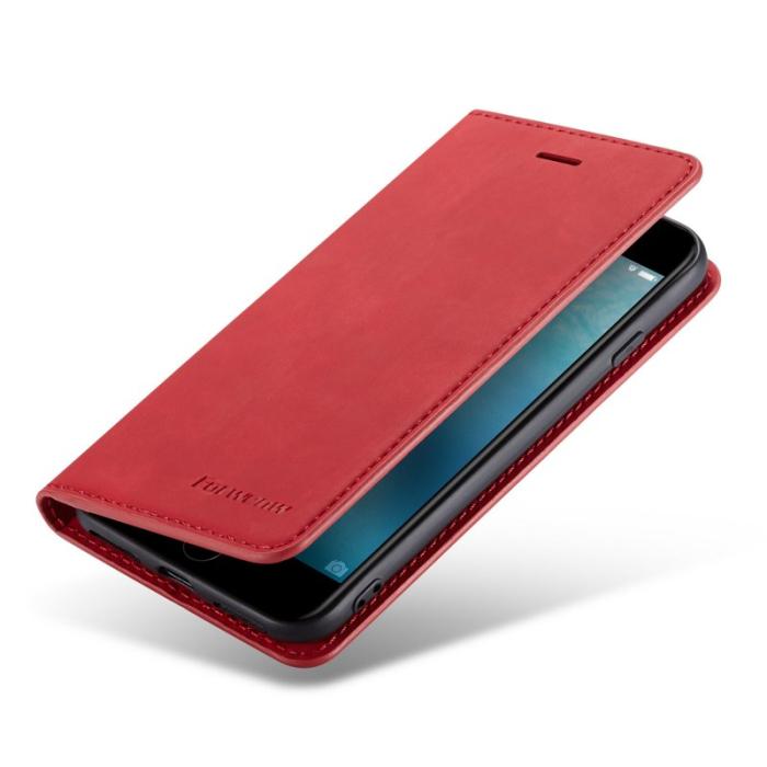 FORWENW - FORWENW Fantasy Series iPhone 7/8/SE Plånboksfodral Konstläder - Röd