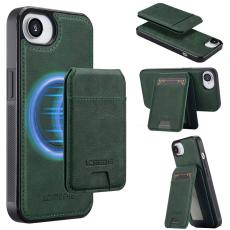 LC.imeeke - LC.IMEEKE L3 iPhone 16e Fodral Magnetiskt KonstL&auml;der - Gr&ouml;n