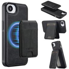 LC.imeeke - LC.IMEEKE L3 iPhone 16e Fodral Magnetiskt KonstL&auml;der - Svart