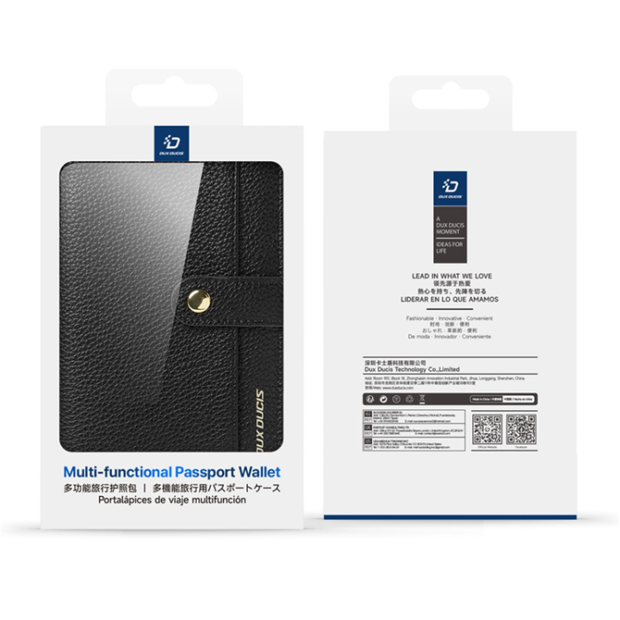 Dux Ducis - Dux Ducis Passhållare Plånbok RFID Multikort PU-Läder - Svart