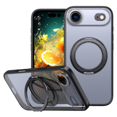 A-One Brand - iPhone Air Mobilskal Ring Kickstand TPU PC Clear - Svart