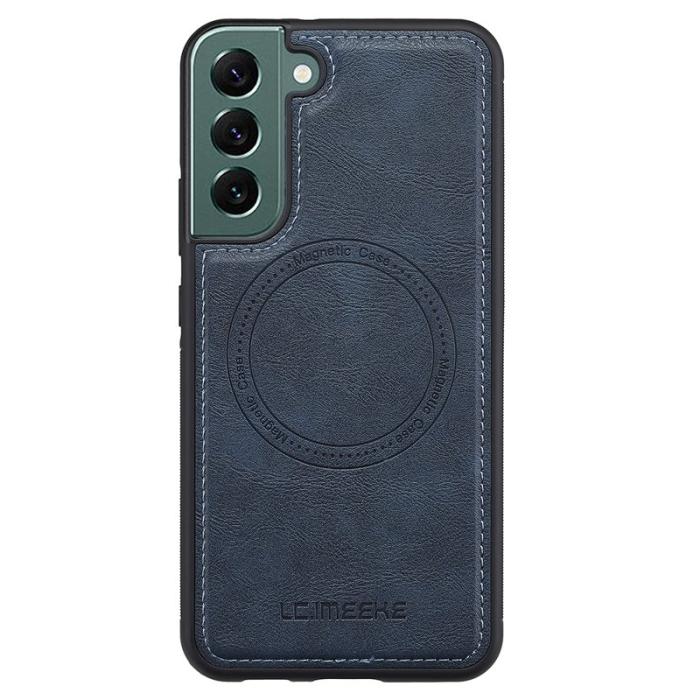 LC.imeeke - LC.IMEEKE Samsung Galaxy S22 5G Fodral KonstLäder - Blå