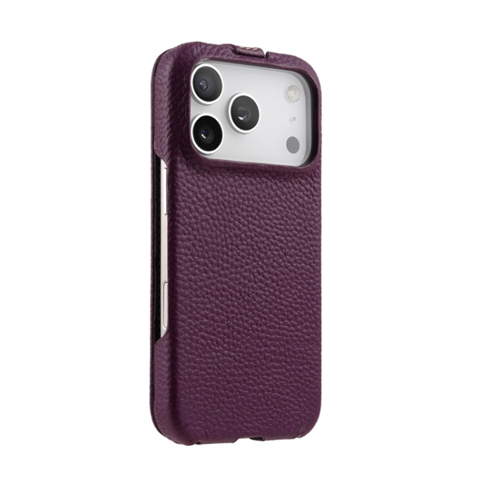 Melkco - MELKCO iPhone 17 Pro Mobilskal MagSafe Äkta Läder+PC - Lila
