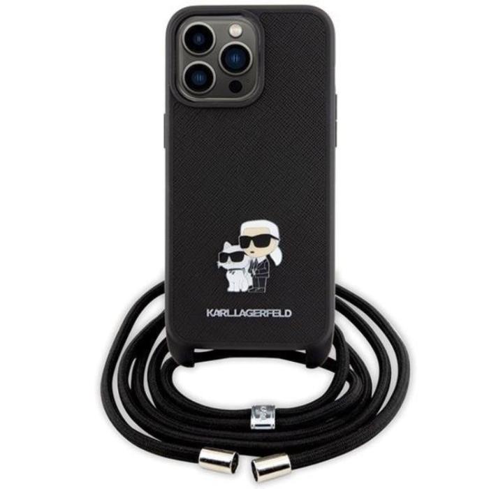 KARL LAGERFELD - KARL LAGERFELD iPhone 15 Pro Max Halsbandsskal Crossbody Saffiano