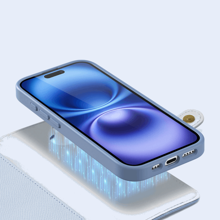 Dux Ducis - Dux Ducis iPhone 16 Plånboksfodral Lawa Läder - Blå