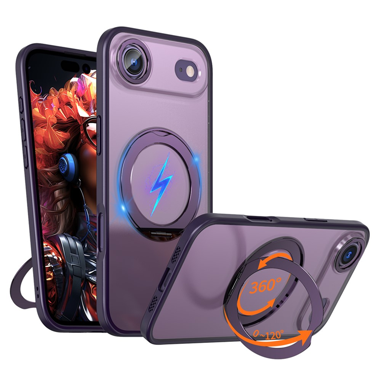 iPhone Air Mobilskal MagSafe TPU + Acrylic Kickstand - Lila | 2353 | AlltMobil