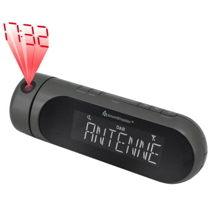 Soundmaster - SOUNDMASTER DAB+/FM-RDS Klockradio med projektion