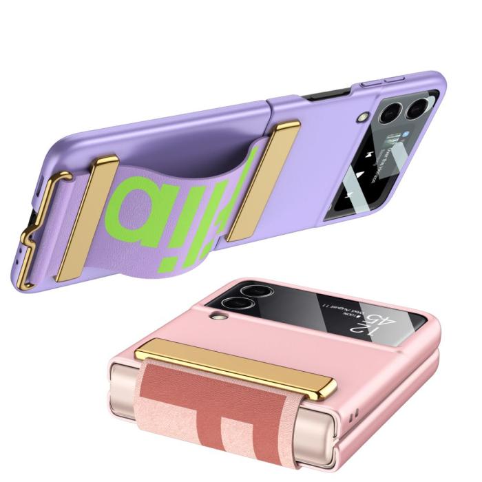 UTGATT - Galaxy Z Flip 4 Skal Icon Belt - Rosa Guld