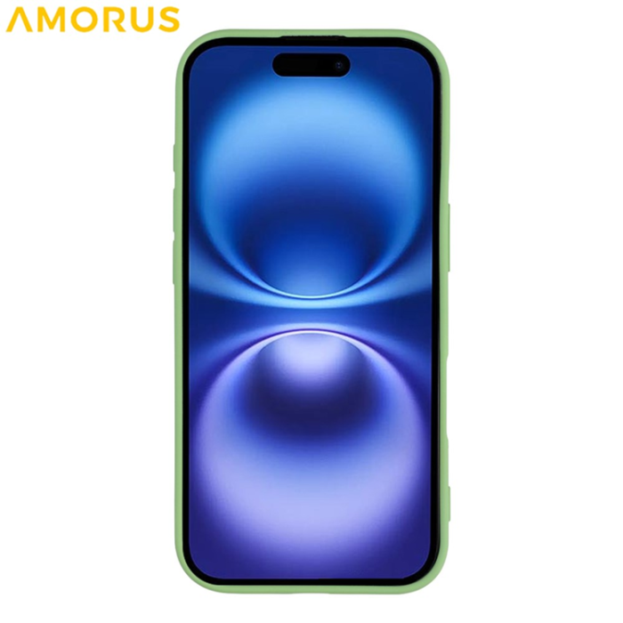 Amorus - AMORUS iPhone 17 Mobilskal Precise Cutouts TPU Fiber - Grön