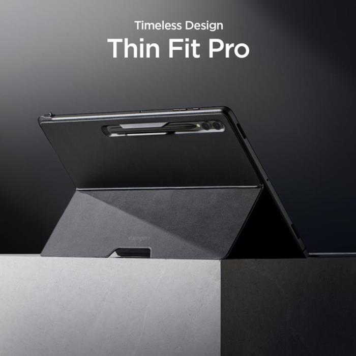UTGATT - Spigen Galaxy Tab S9 Ultra Fodral Thin Fit Pro - Svart