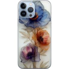 iSecrets - Genomskinligt Skal kompatibel med Apple iPhone 13 Pro Max med Silkesblommor