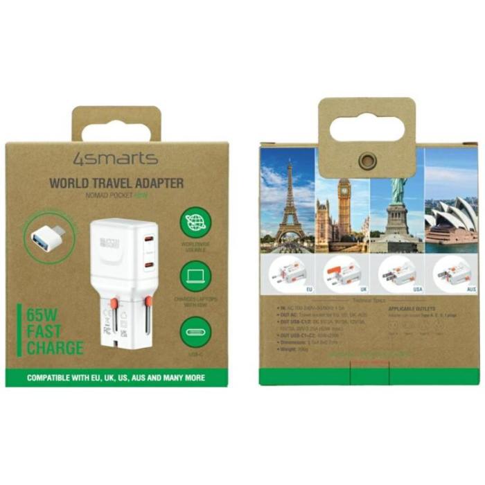 4smarts - 4smarts Reseladdare 65W Nomad Pocket - Vit