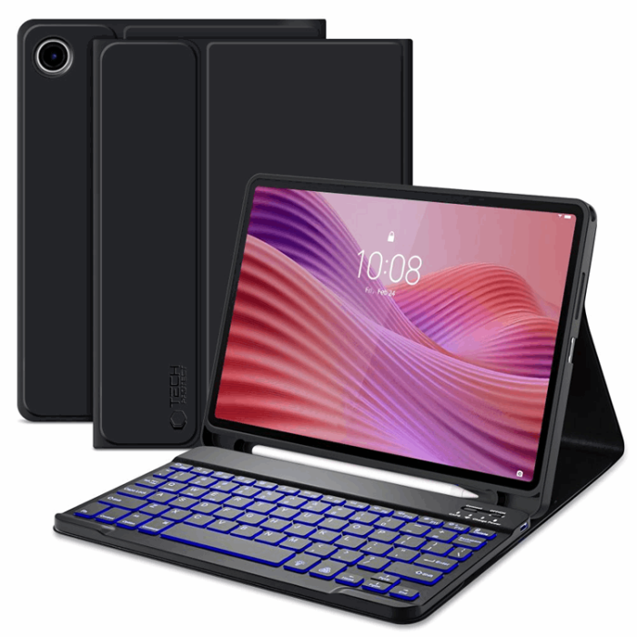 Tech-Protect - Tech-Protect Lenovo Tab 10.1 Fodral Med Engelskt Tangentbord