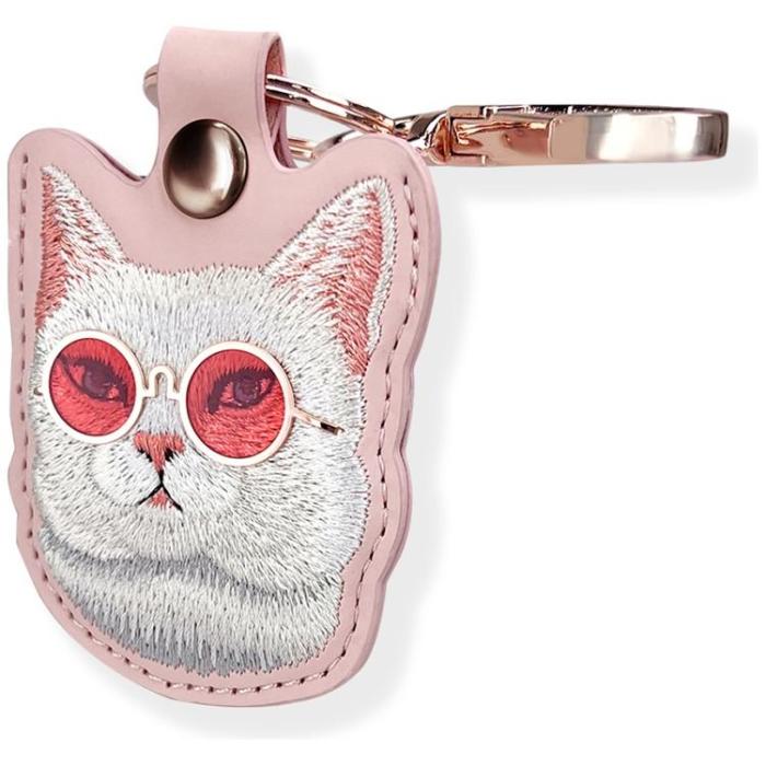 NIMMY - Nimmy AirTag Skal Glasses Cool Cat - Rosa