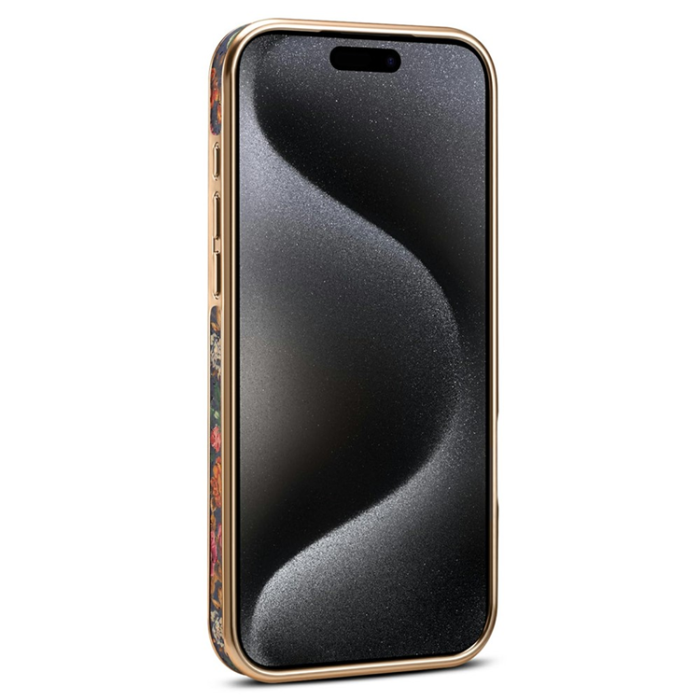 A-One Brand - iPhone 17 Pro Mobilskal MagSafe Electroplated Floral A22 - Lila