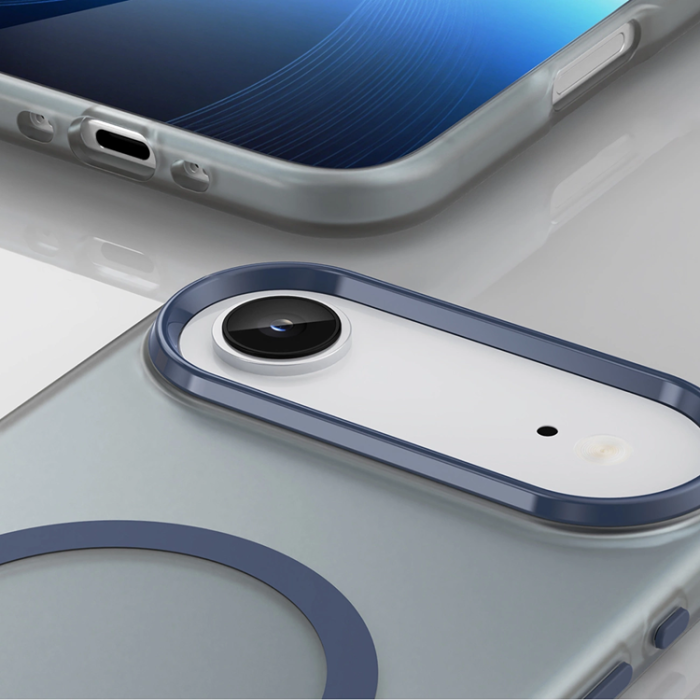 A-One Brand - iPhone 17 Air Mobilskal Magsafe Magnetic Abrasive - Matte Blå