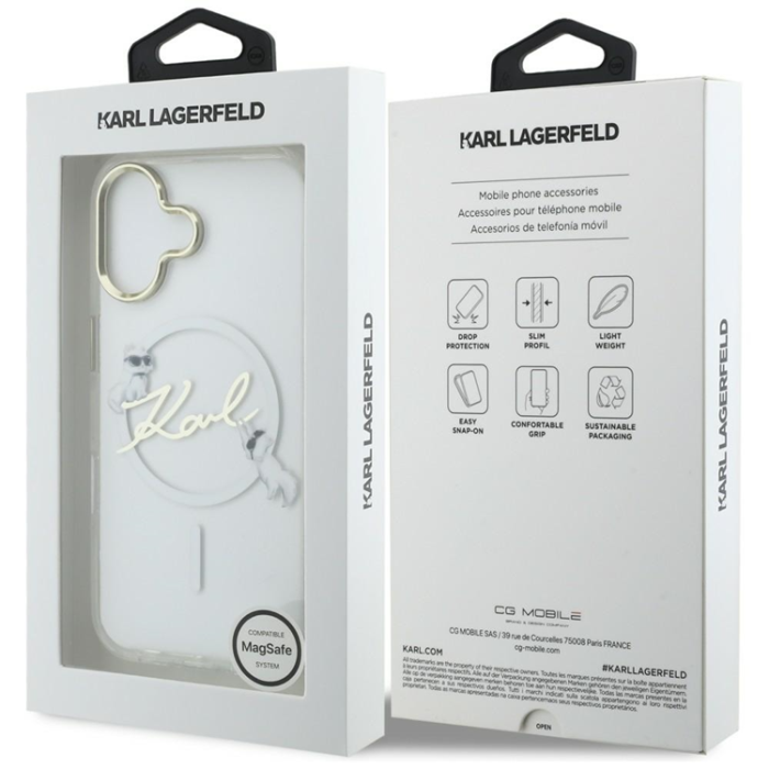 KARL LAGERFELD - Karl Lagerfeld iPhone 17 Mobilskal Magsafe IML Choupettes Karl Script