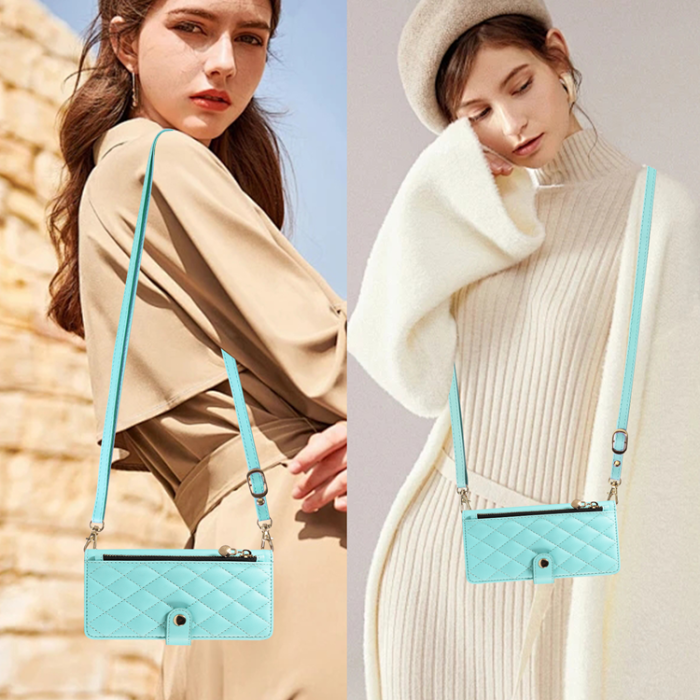 A-One Brand - iPhone Air Plånboksfodral Rhombus Läder - Ljusgrön