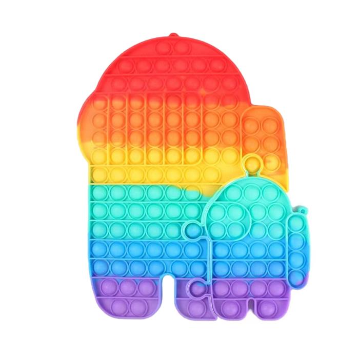 MEGA AmongUs - Pop it Fidget Toy, leksak, Stress Relief Toy - Flerfärgad