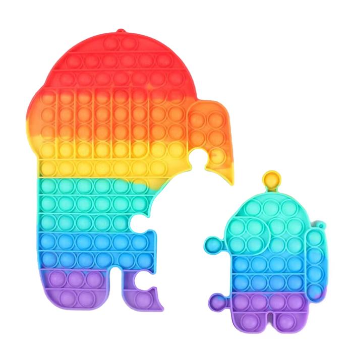 UTGATT1 - MEGA AmongUs - Pop it Fidget Toy, leksak, Stress Relief Toy - Flerfärgad