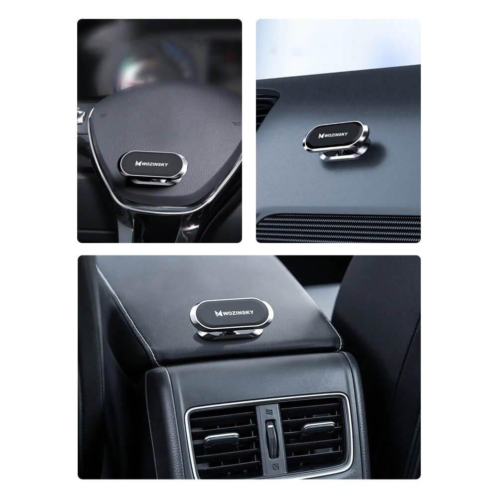 Wozinsky platt magnetisk bilhållare Silver